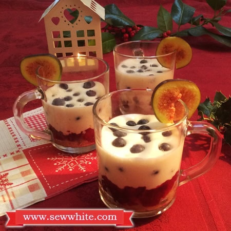 Sew White cranberry and mulled wine Christmas trifle