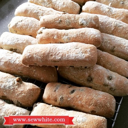 olive bread fresh out of the oven