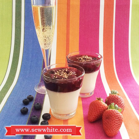 Sew White Champagne and berries panna cotta 1