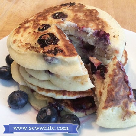 Sew White lactofree gluten free blueberry pancakes 3