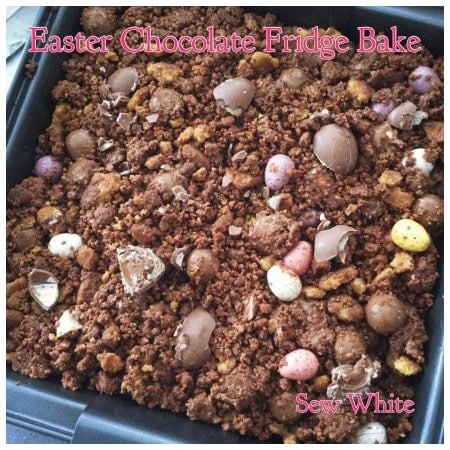 Sew White Easter chocolate fridge bake bark 3