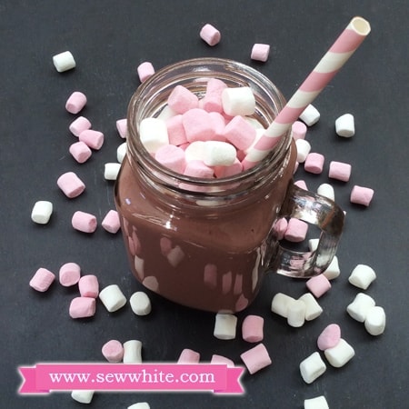 Sew White Raspberry Chocolate and Cinnamon Milkshake recipe 1