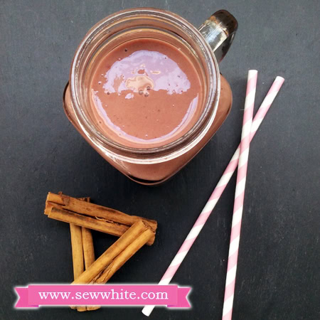 Sew White Raspberry Chocolate and Cinnamon Milkshake recipe 3