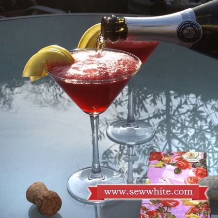 Sew White raspberry prosecco cocktails 3