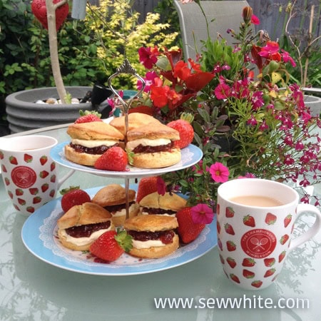 Sew White Wimbledon afternoon tea orange scones 6