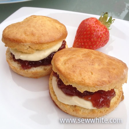 Sew White Wimbledon afternoon tea orange scones 7