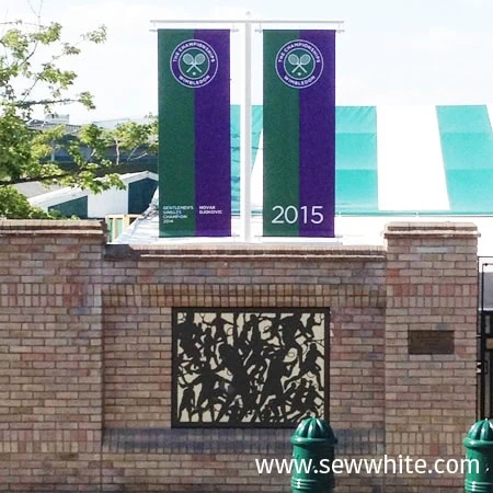 The banners of Wimbledon tennis at AELTC