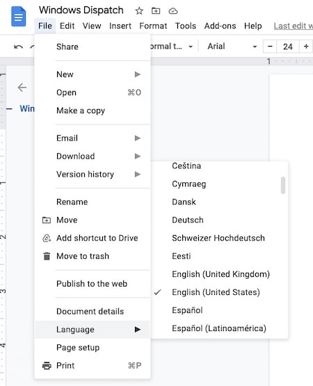 Set-Google-Docs-Language-to-Use