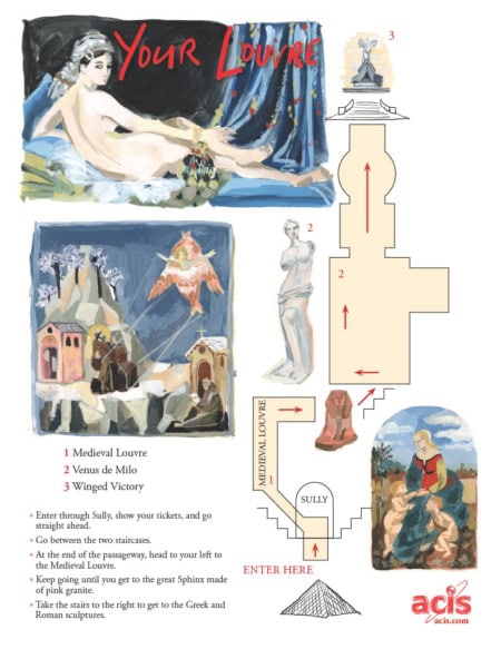 Page one of the Louvre floorplan