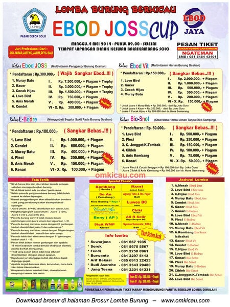 Brosur Ebod Djoss Cup Solo 4 Mei 2014.