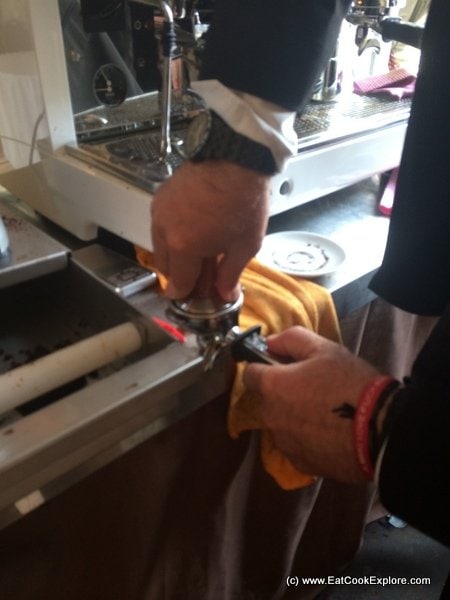 How you tamp down the coffee makes a big difference