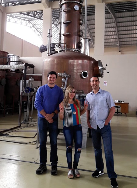 Winemaker and President of Wines of Bolivia Franz Molina with Malka and Gary