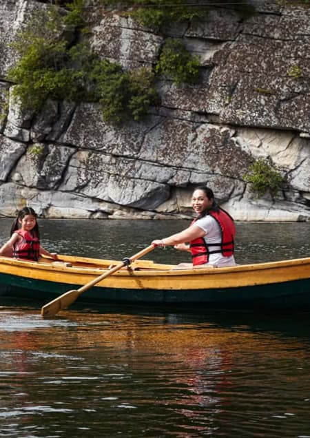 Mother Boating with Her Daughter on Mohonk Lake