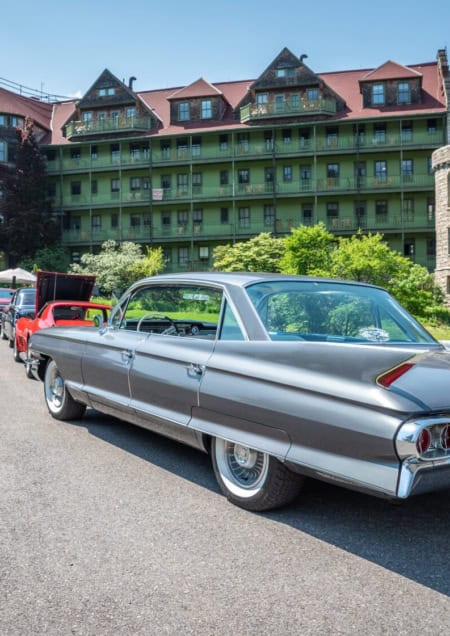 Vintage Car in Front of Our Upstate NY Vacation Resort