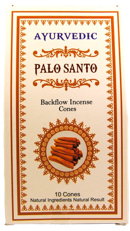 Encens Ayurvedic Palo Santo 10 cônes Backflow