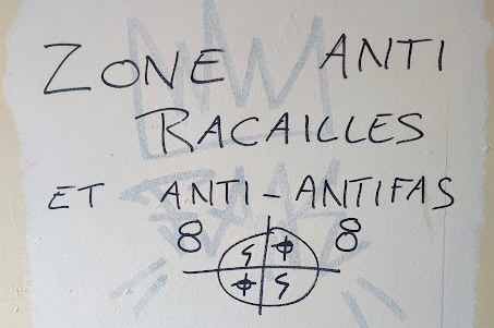 Des graffiti en référence au Nazisme près de l'Arsenal à Tarbes