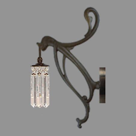 Crystal Art Nuveau Wall Light