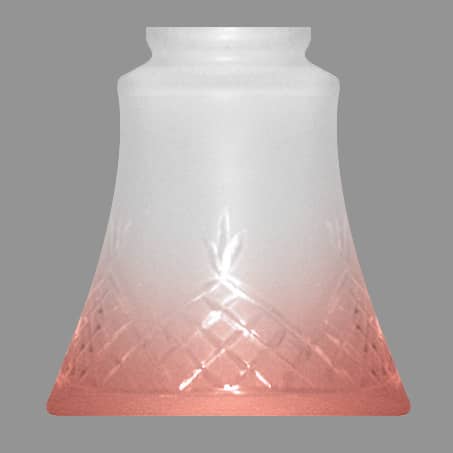 Cut acid glass shade Ruby tip