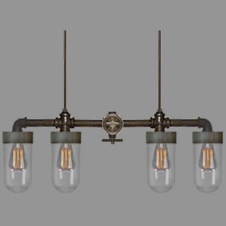 Industrial Pendant Horizontal 4 light