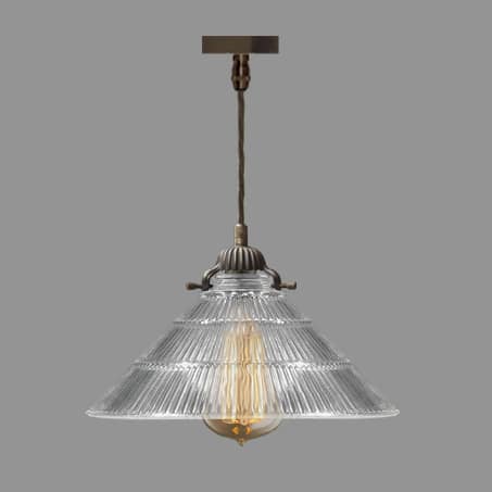 Industrial Holophane Cone Glass Clear