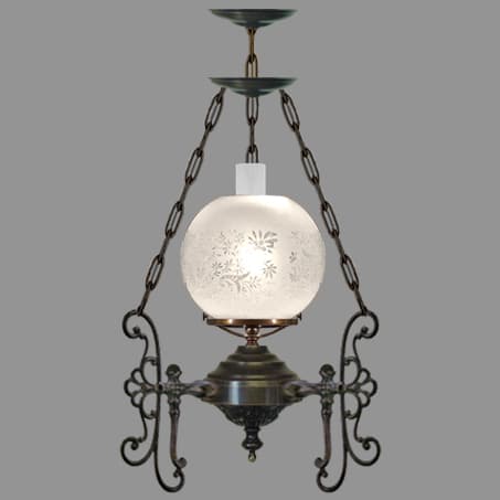 Pendant Light Etched Globe
