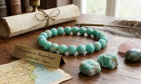Bracelet Amazonite 'AA' perles 8mm – Mozambique