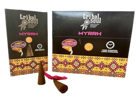 Encens Tribal Soul Myrrhe Backflow 10 cônes