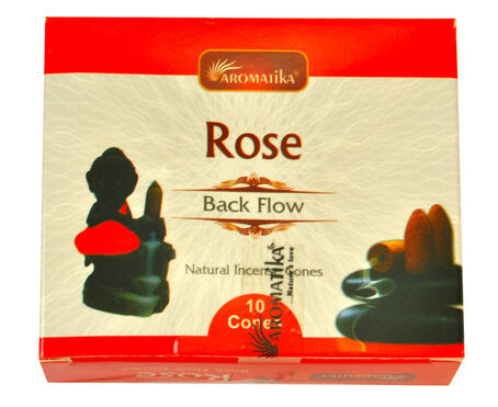Encens Aromatika Rose 10 cônes Backflow