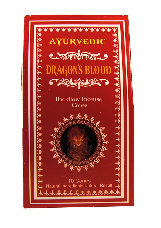 Encens Ayurvedic Dragon’s Blood 10 cônes Backflow