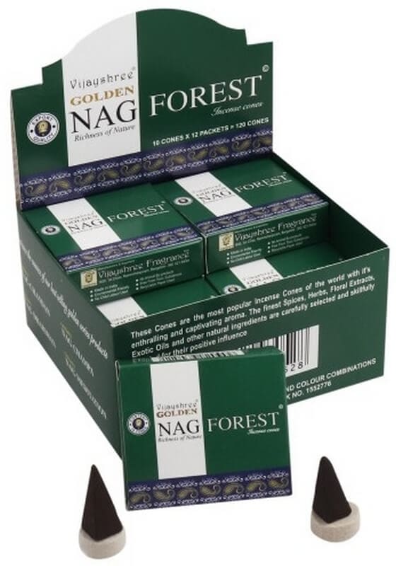 Encens Vijayshree Forest Golden Nag 10 cônes