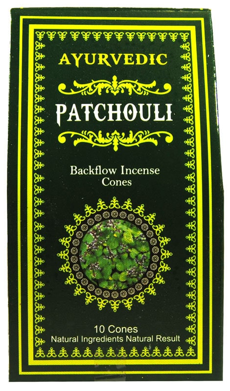Encens Ayurvedic Patchouli 10 cônes Backflow