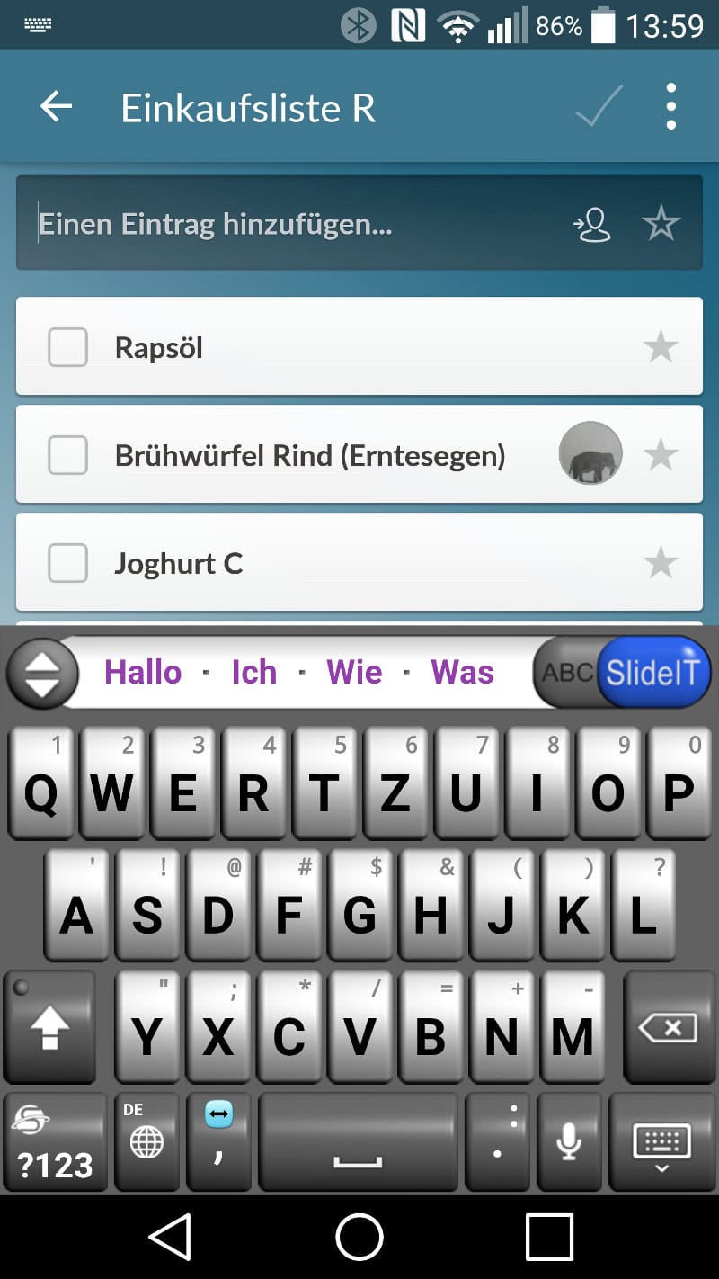 Die Wunderlist-App für Android