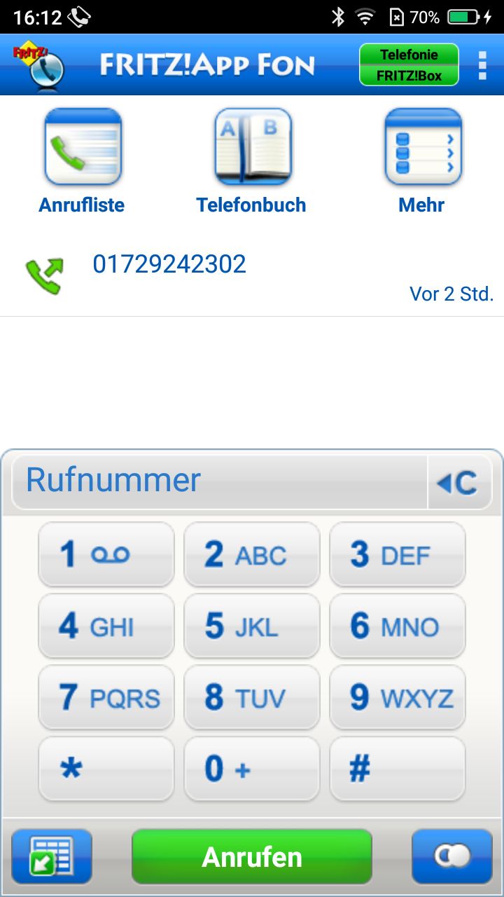 Mit der FRITZ!fon-App als Festnetztelefon