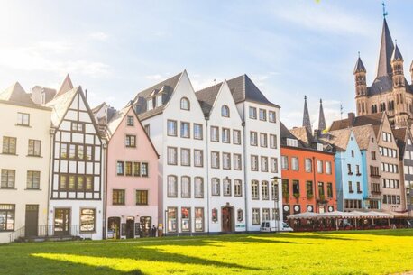 Häuserzeile in Köln