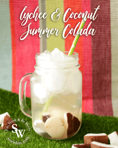 ciroc colada vodka with coconut and lychee cocktail by Sew White