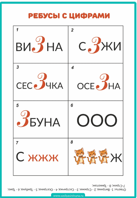 ребусы с числами, ребусы с цифрами