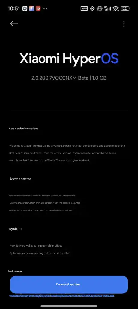 HyperOS 2.2 update