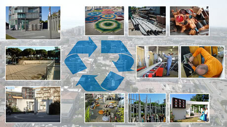 Recycling the elements of Jesolo, Greater Venice, Italy