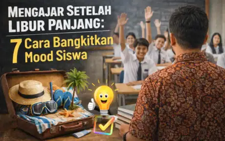Guru membangun kembali fokus dan motivasi siswa saat mengajar setelah libur panjang di dalam kelas