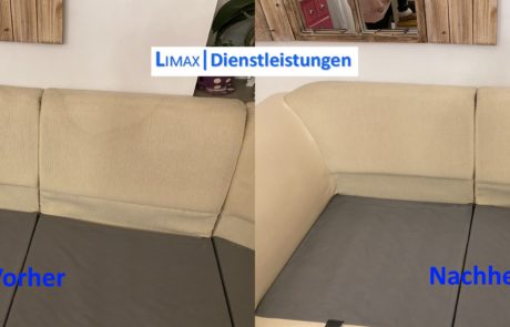 Sofareinigung Vorher und Nachher Vergleich