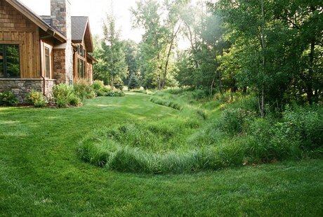 Drainage Grassy Swale Solution - BLC Yardworks Yorkville, IL
