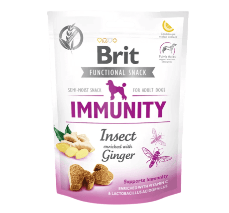 Brit Care Functional Snacks Inmunidad (Insecto y Jengibre) 150gr Para Perros