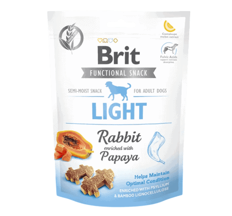 Brit Care Functional Snacks Light (Conejo, Fibra y L-Carnitina) 150g Para Perros