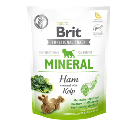 Brit Care Functional Snacks Mineral (Jamón y Algas) 150gr para Cachorros Para Perros