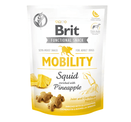 Brit Care Functional Snacks Movilidad (Calamar y Condroprotectores) 150gr Para Perros