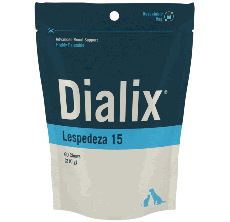 DIALIX&reg; Lespedeza-15 60Ch Vetnova Apoyo a la Funci&oacute;n Renal 210gr Para Perros
