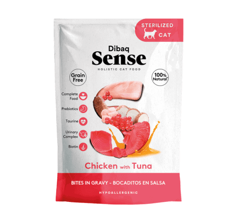 Dibaq Sense Bites Pollo Atún Esterilizado 100gr Para Gato