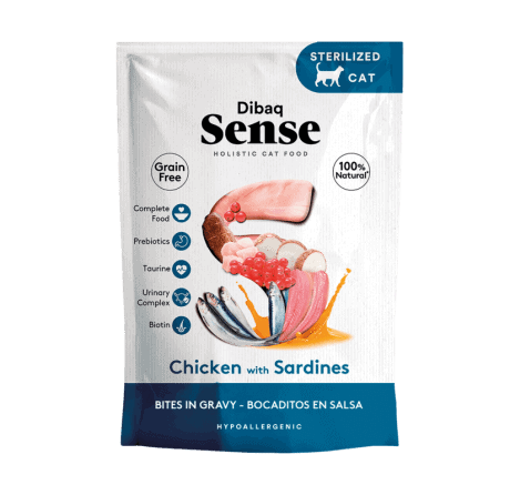 Dibaq Sense Bites Pollo Sardinas Esterilizado 100g Para Gato