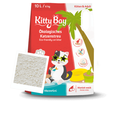 Kitty Bay Meowtini Arena Ecológica de Mandioca Blanca Para Gatos