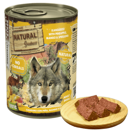 Natural Greatness Canguro Monoproteico Espirulina y Piña Paté 400gr Para Perro